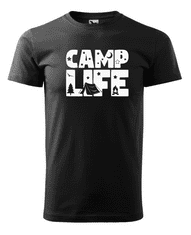 Fenomeno Pánské tričko Camp life - černé Velikost: 4XL