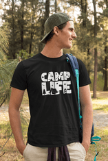 Fenomeno Pánské tričko Camp life - černé Velikost: 4XL