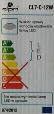 DPM Přisazené LED svítidlo, IP20, 12W, 720lm, 4000K, bílé