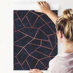 Muralo Tapeta do obývacího pokoje ve Stylu SOHO Geometrický vzor 3D