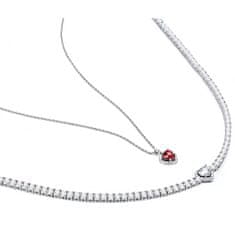 Morellato Romantický stříbrný náhrdelník Tesori SAVB04 (řetízek, přívěsek)