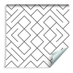 Muralo Tapeta Do obývacího pokoje černobílý Geometrický vzor
