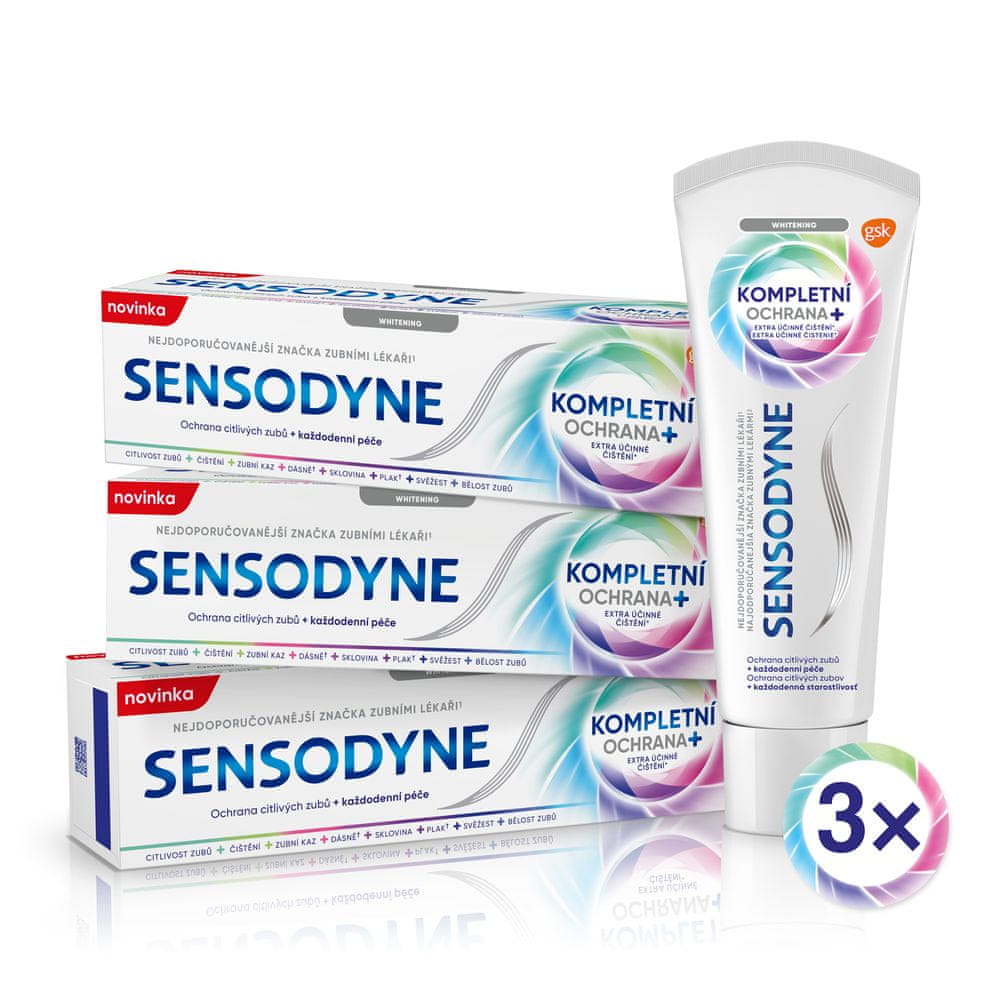 Sensodyne Kompletní ochrana Whitening zubní pasta 3x75ml