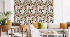Muralo Tapeta do obývacího pokoje krásné barevné KVĚTINY příroda 3D