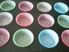 Decora Košíčky na muffiny barevné s puntíky 75ks 5x3,2cm 