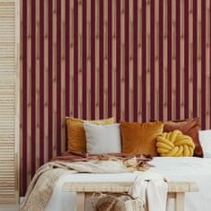 Muralo Tapeta do obývacího pokoje Dřevěná PRKNA Efekt Betonu 3D