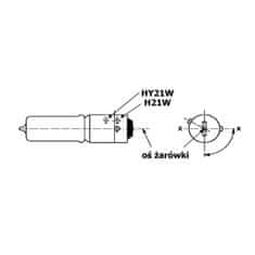 motoLEDy LED žárovka BAW9S, HY21W 12V canbus oranžová