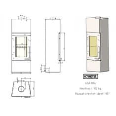 Kretz Teplovzdušná krbová kamna Agatha