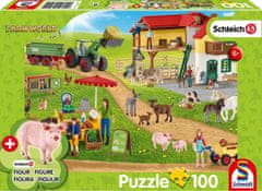 Schmidt Puzzle Schleich Farma s prodejním stánkem 100 dílků + figurka Schleich