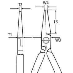 Knipex Izolované podlouhlé kleště s plochým nosem 160 mm