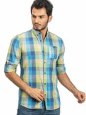Kraftika Pánská košile v kleci zeleno-modrá, velikost 3xl