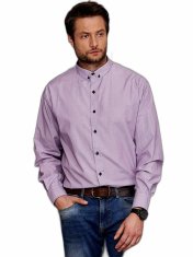 Kraftika Pánské fialové tenké pruhované tričko plus velikost