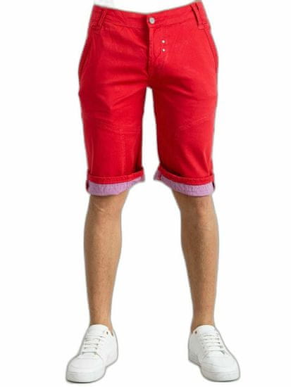Kraftika Pánské bavlněné šortky červené barvy, velikost 31