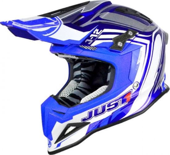 JUST 1 HELMETS Moto přilba JUST1 J12 FLAME modrá