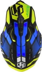 JUST 1 HELMETS Moto přilba JUST1 J12 VECTOR fluo žluto/modro/carbonová XL