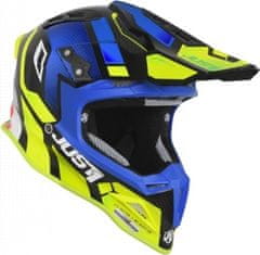 JUST 1 HELMETS Moto přilba JUST1 J12 VECTOR fluo žluto/modro/carbonová XL