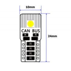 motoLEDy W5W LED T10 12V-18V CANBUS 160lm