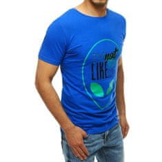 Dstreet Pánské tričko T-shirt s potiskem modré RX4156 rx4156 M