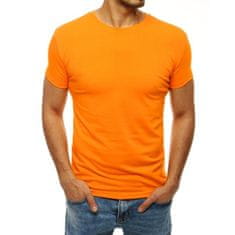 Dstreet Pánské triko bez potisku světle oranžové RX4190 rx4190 XXL