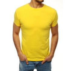 Dstreet Pánské triko bez potisku žluté RX4194 rx4194 M