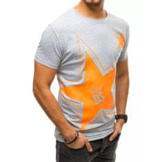 Dstreet Pánské tričko s potiskem šedé rx4361 rx4361 M
