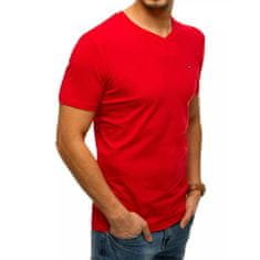 Dstreet Pánské tričko bez potisku červené BASIC rx4464 XXL
