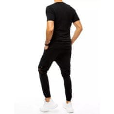 Dstreet Pánské souprava triko a joggery černá ax0366 S