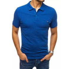 Dstreet Pánské tričko s límcem modré px0329 3XL