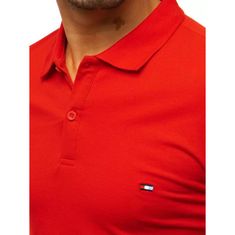 Dstreet Pánské tričko s límcem červené px0331 XXL