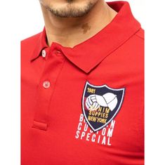 Dstreet Pánské tričko s potiskem červené CAP px0390 L