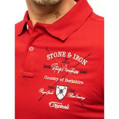 Dstreet Pánské tričko s potiskem červené SHIELD px0399 M