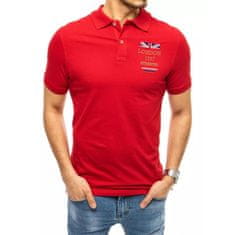 Dstreet Pánské tričko s potiskem červené LONDON px0432 M