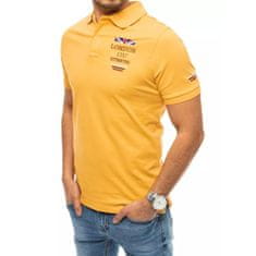 Dstreet Pánské tričko s potiskem žluté LONDON px0435 M