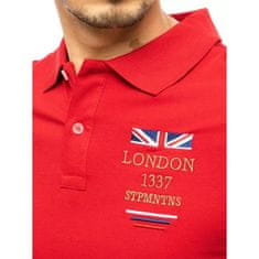 Dstreet Pánské tričko s potiskem červené LONDON px0432 M