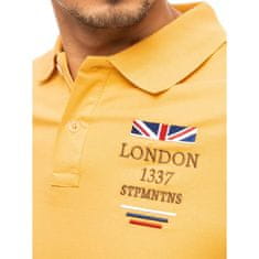 Dstreet Pánské tričko s potiskem žluté LONDON px0435 M