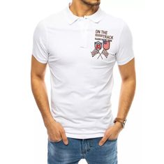 Dstreet Pánské tričko s potiskem bílé FLAGS px0452 XL