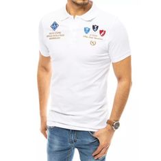 Dstreet Pánské tričko s potiskem bílé SHIELDS px0455 XXL