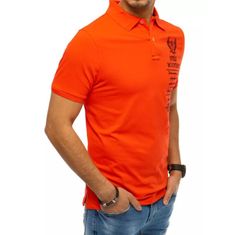 Dstreet Pánské tričko s potiskem oranžové STEEP px0477 M