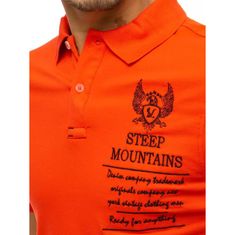 Dstreet Pánské tričko s potiskem oranžové STEEP px0477 M