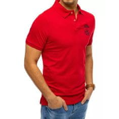 Dstreet Pánské tričko s límečkem červené WINGS px0469 M