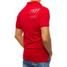Dstreet Pánské tričko s límečkem červené WINGS px0469 M