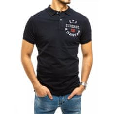 Dstreet Pánské tričko s límečkem modré SUPERNO px0418 L