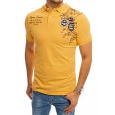 Dstreet Pánské tričko s límečkem žluté PARADISE px0375 L