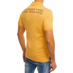 Dstreet Pánské tričko s límečkem žluté PARADISE px0375 L