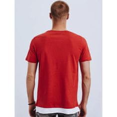 Dstreet Pánské tričko s potiskem červená rx4651 M