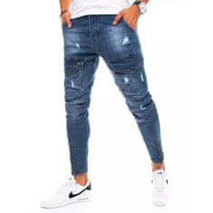 Dstreet Pánské džínsové jogger kalhoty světle modré YOUTH ux3293 s31