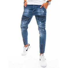 Dstreet Pánské džínsové jogger kalhoty tmavě modré YOUTH ux3295 s33