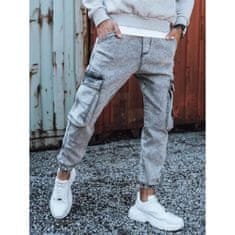 Dstreet Pánské džínsové jogger kalhoty šedé MEN ux3309 s36