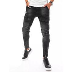 Dstreet Pánské jeans kalhoty s kapsami černé ux3289 s30