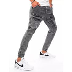 Dstreet Pánské riflové jogger kalhoty šedé ux3275 s34